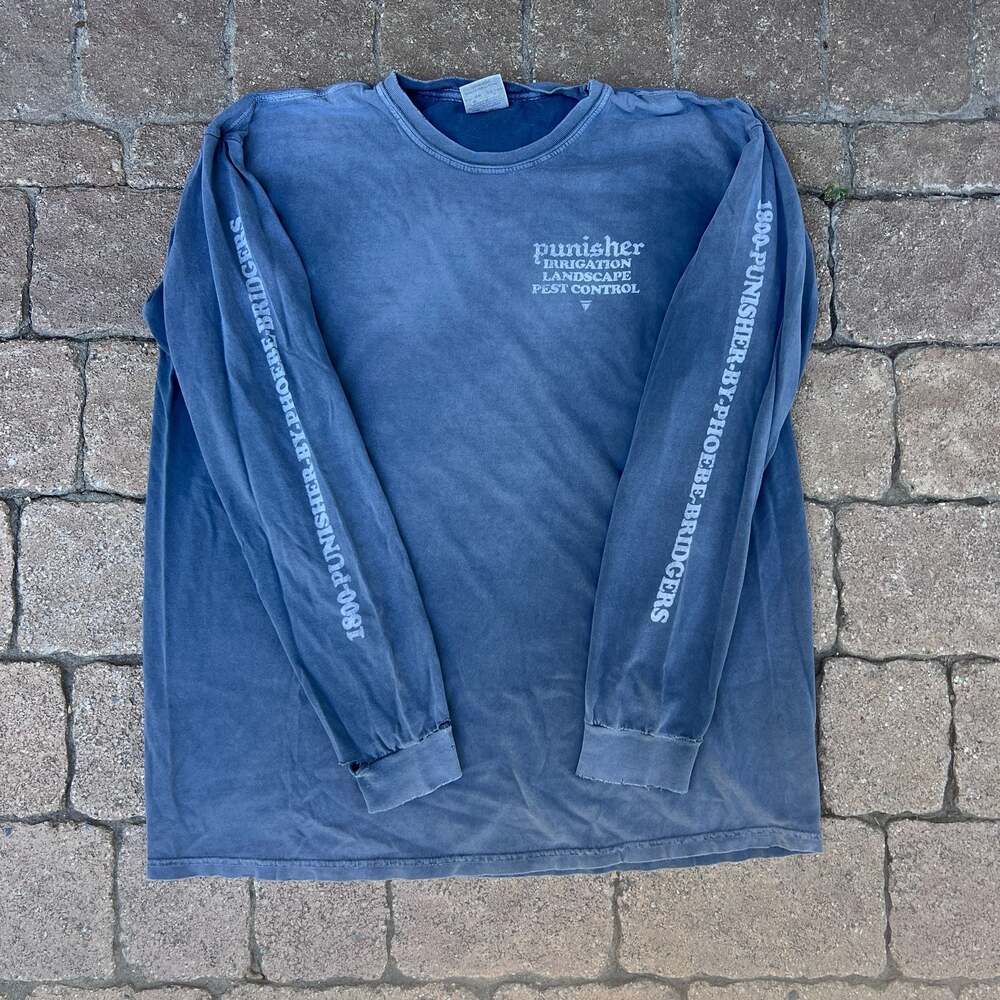 Phoebe Bridgers Punisher 1-800-PUNISHER Long Sleeve Shirt XL Distressed